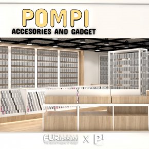 ออกแบบ ผลิต และติดตั้งร้าน : ร้าน Pompi Mobile Shop (ห้าง MBK กทม.)